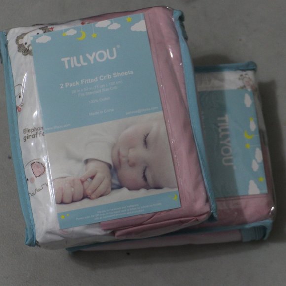 Bedding New Two 2pk Fitted Crib Sheets Solidprint Poshmark